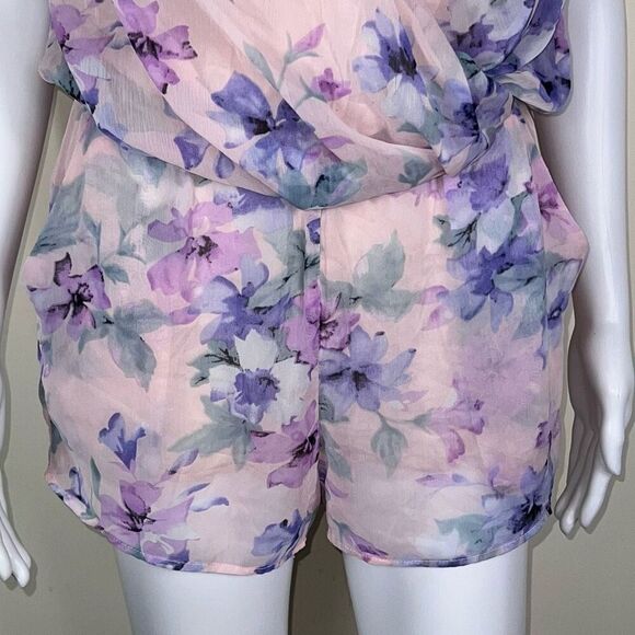 Lucca Couture Pastel Floral Surplus Romper - Picture 3 of 13